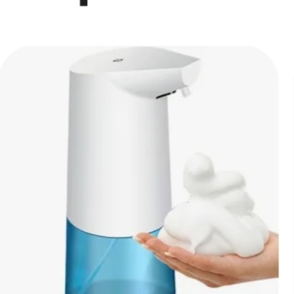 Automatic White and Blue Soap Dispenser